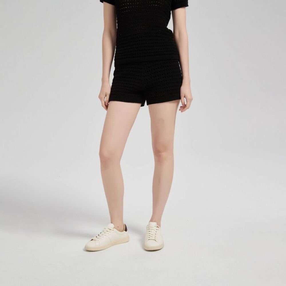 Women's Mid-Rise Crochet Shorts - Universal Thread Black S